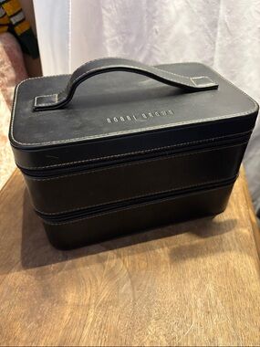 Bobbi Brown Black Limited Edition Double-Zip Makeup Beauty Case Rare